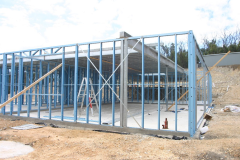 Construction of steel frame house in Wandong