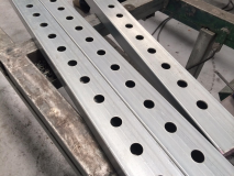Steel drilled and ready to be spraycoated